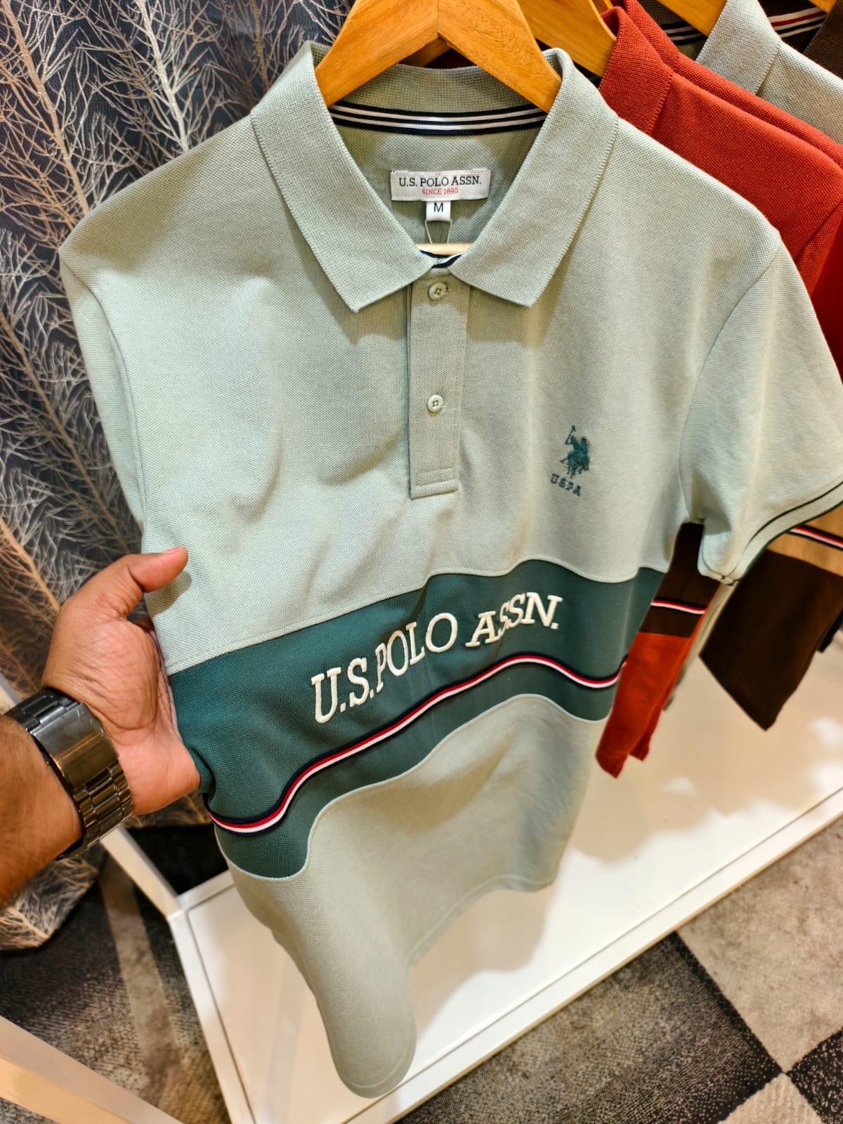 U.S Polo Assn. polo Sage Green Tshirt - Image 4