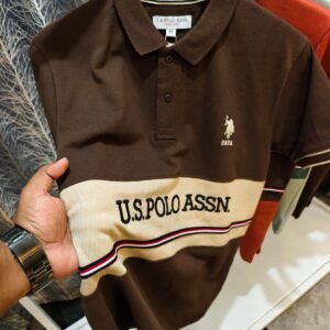 U.S Polo Assn. polo Brown Tshirt - Image 4