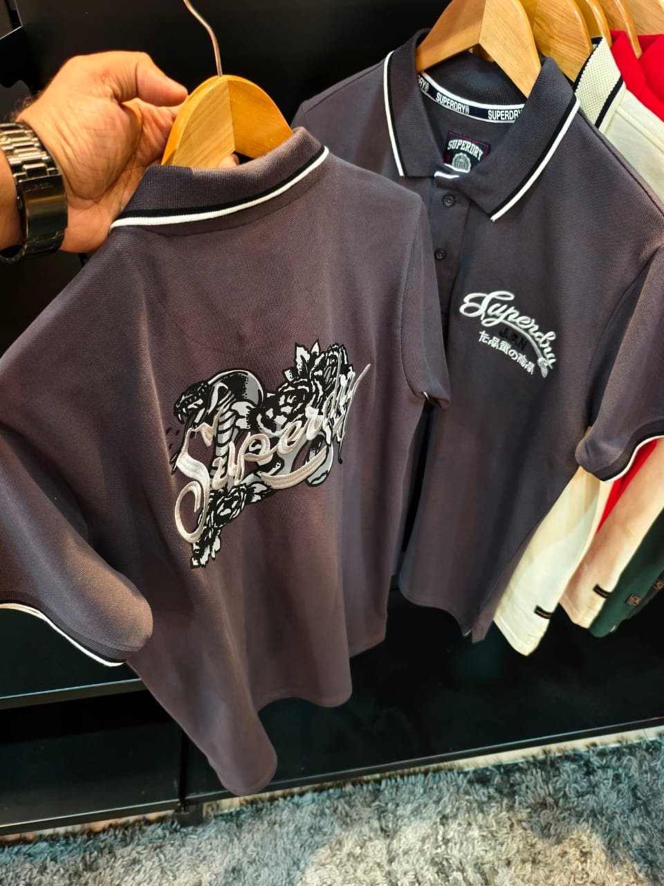 SUPERDRY GREY T-SHIRT - Image 1