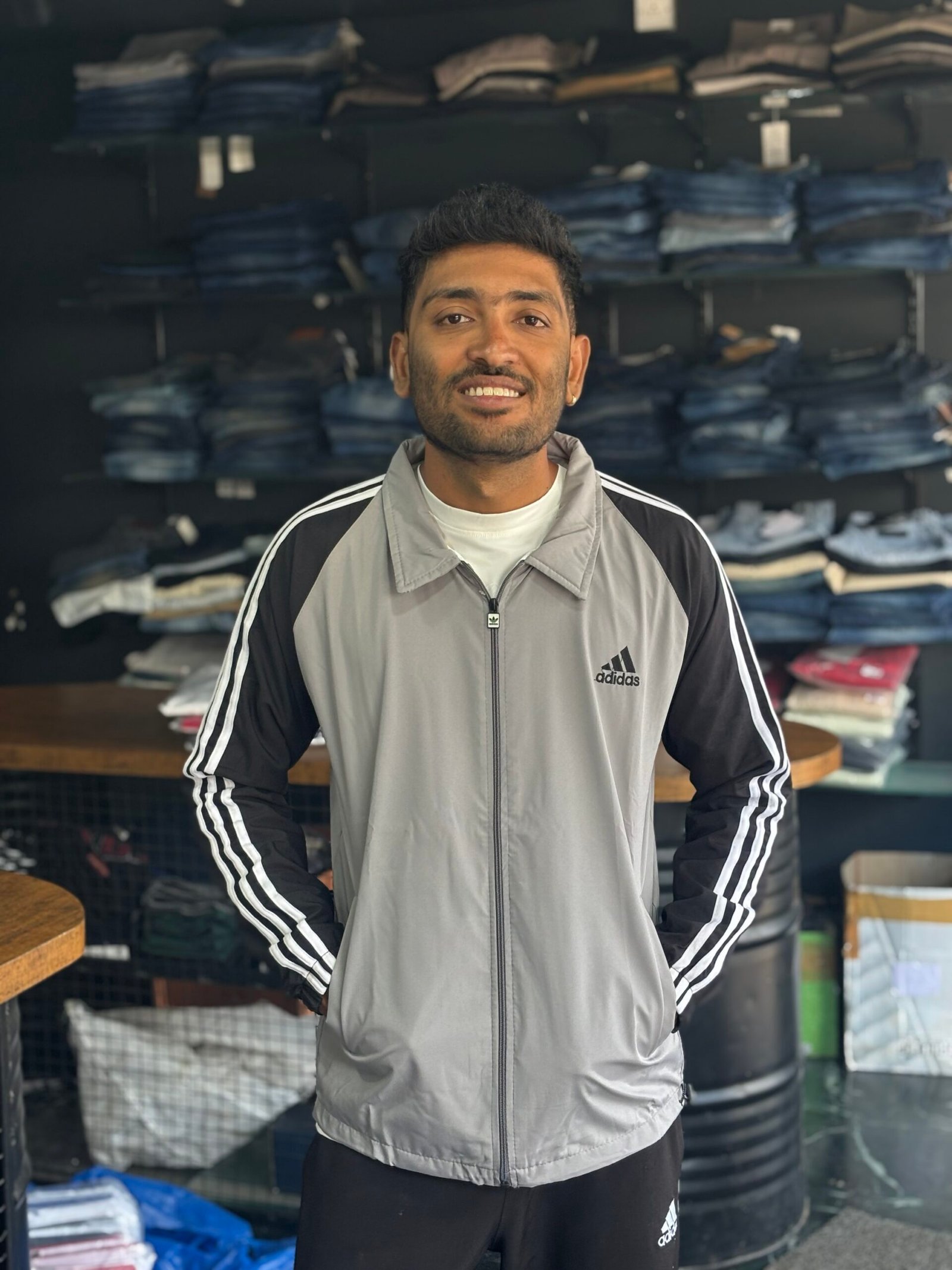 GREY ADDIDAS WINTER JACKET - A Square Mens Wear