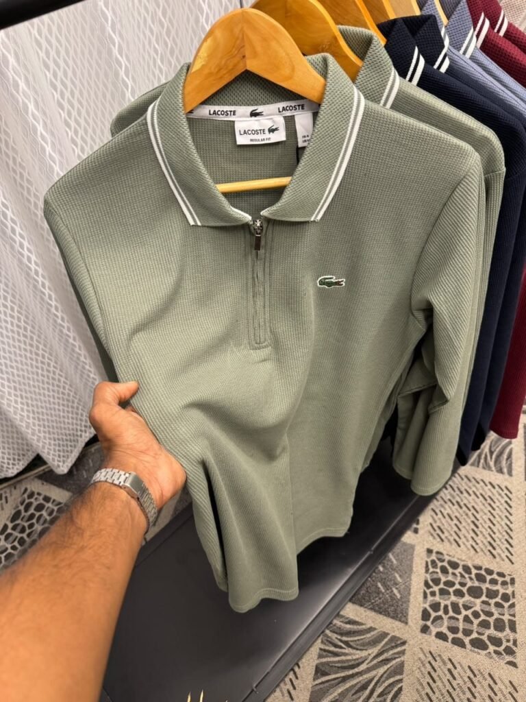 LACOSTE GREEN FULL SLEEVE T-SHIRT