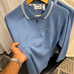 LACOSTE BLUE FULL SLEEVE T-SHIRT - Image 5