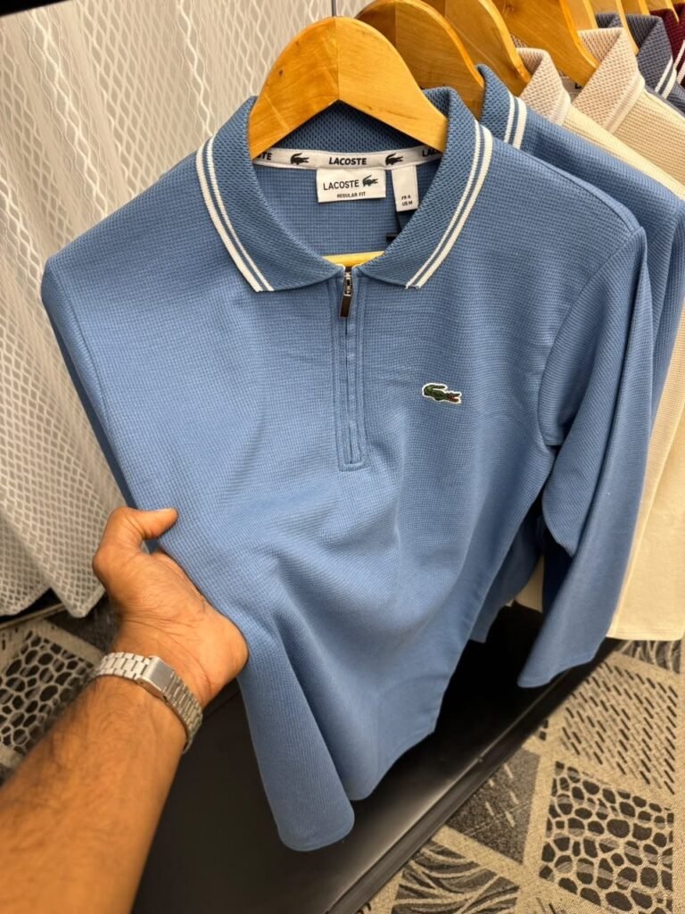 LACOSTE BLUE FULL SLEEVE T-SHIRT