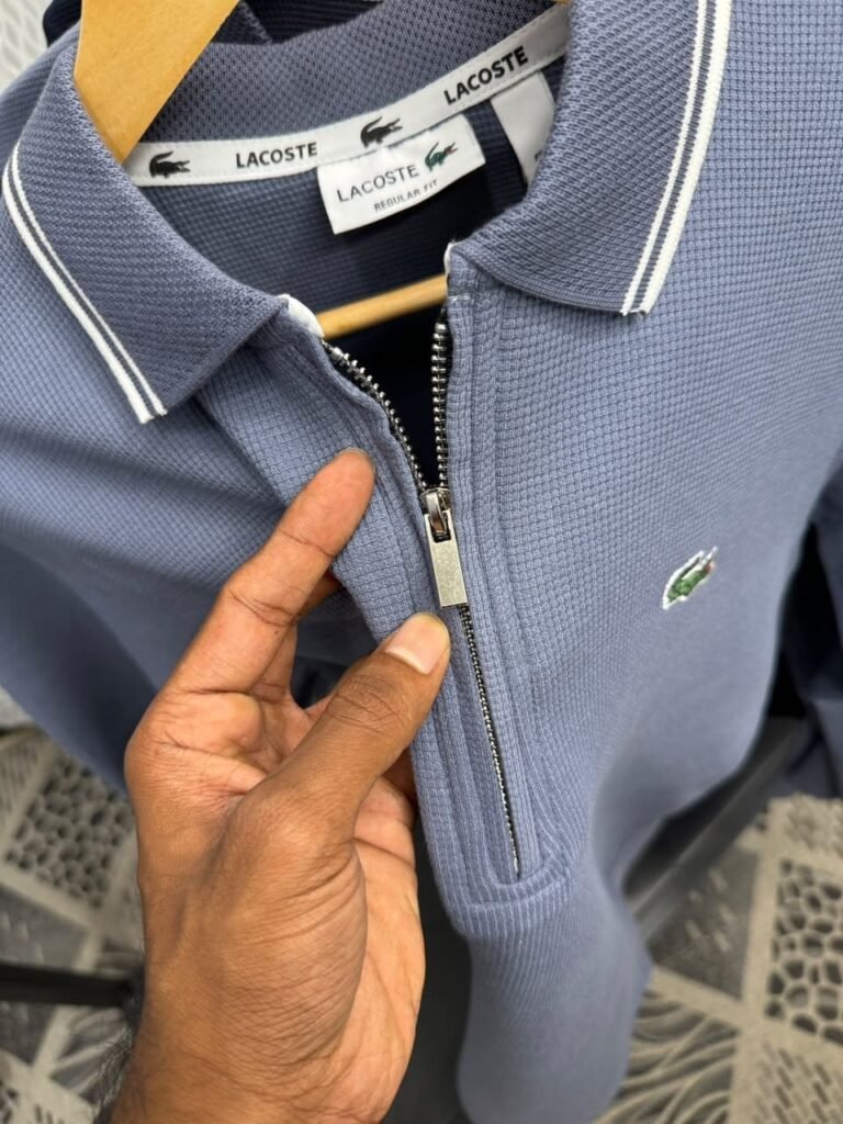 LACOSTE GREY FULL SLEEVE T-SHIRT