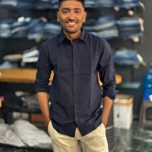 RARE RABBIT NAVY BLUE SHIRT - Image 1