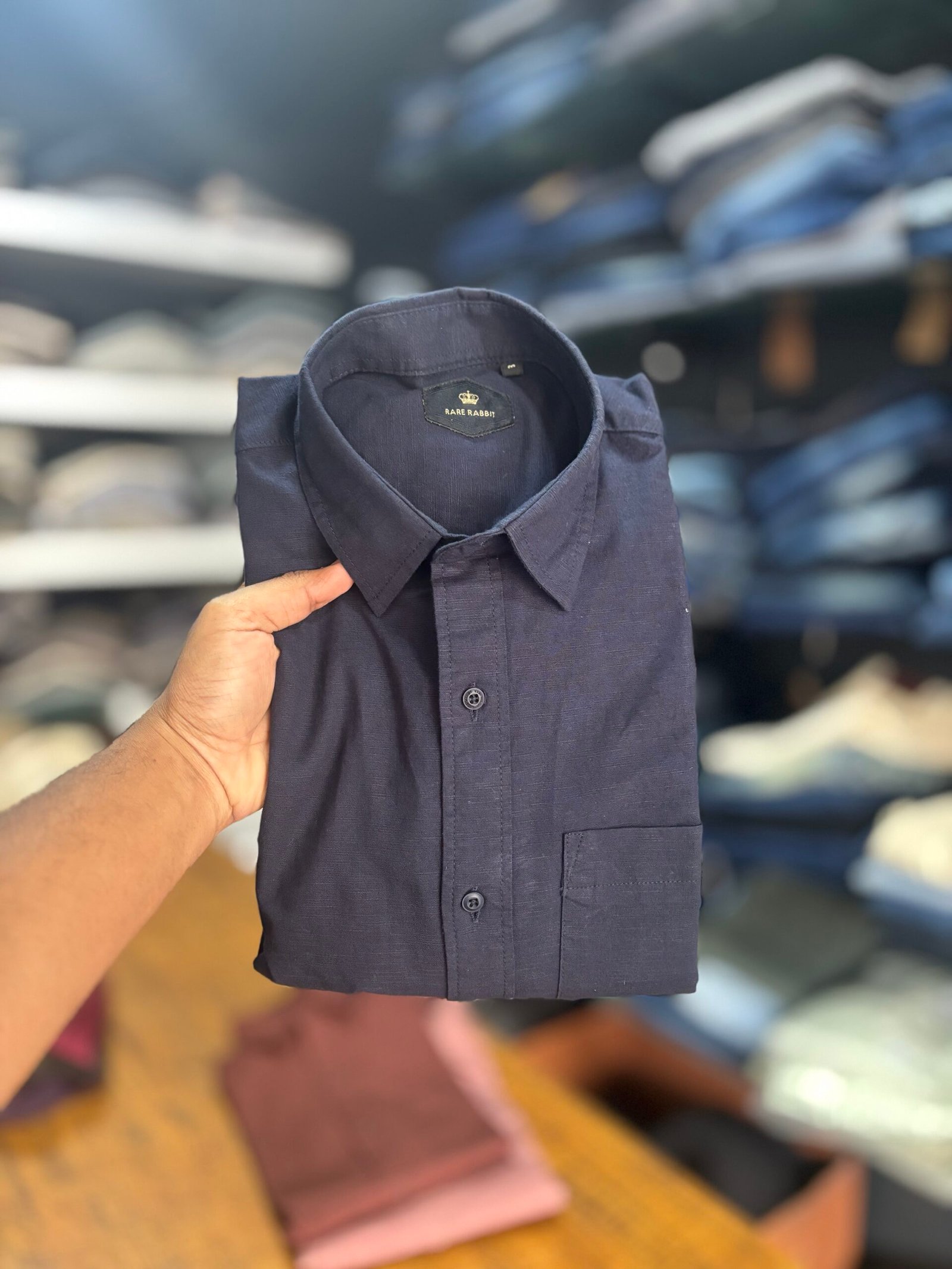 RARE RABBIT NAVY BLUE SHIRT - Image 2