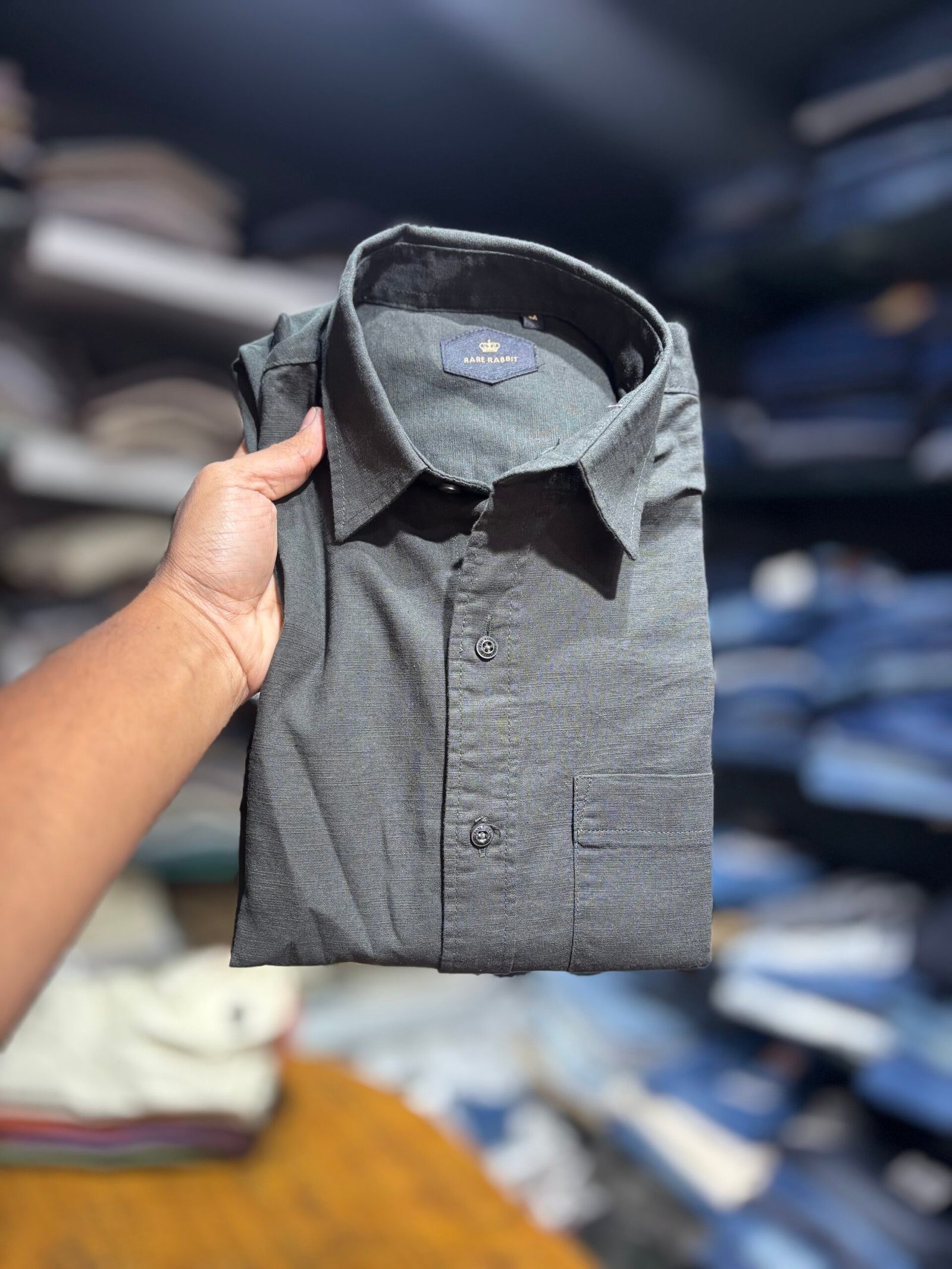 RARE RABBIT OLIVE GREEN SHIRT - Image 2