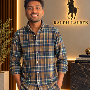 GREEN BROWN CHECKS SHIRT - Image 2