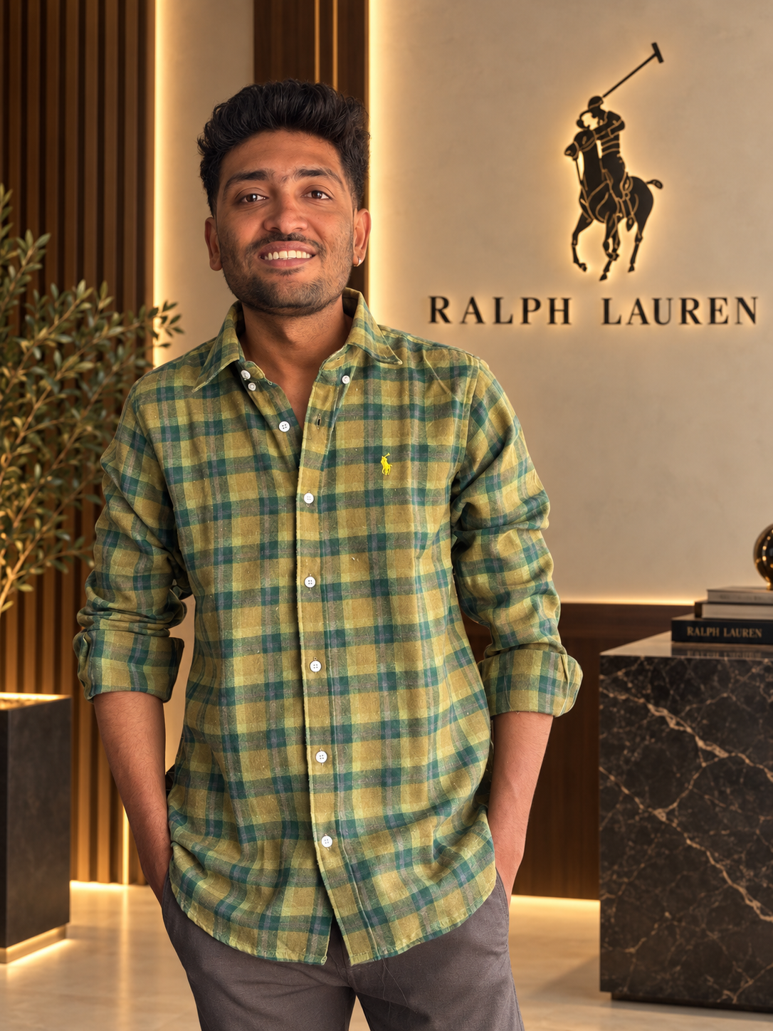 PARROT GREEN CHECKS SHIRT - Image 1