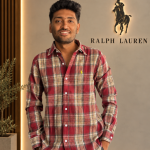 RED-GOLD CHECKS SHIRT - Image 1