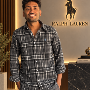 DARK GREY CHECKS SHIRT - Image 3