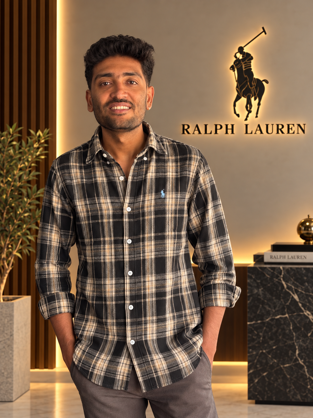 BLACK CHECKS SHIRT - Image 2